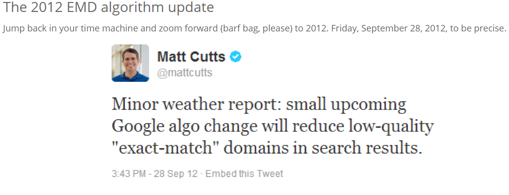Exact Match Domain SEO Factor