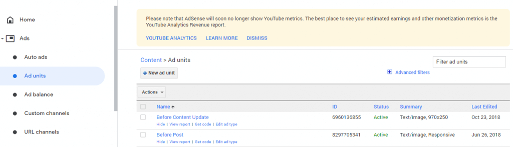 google adsense code setup