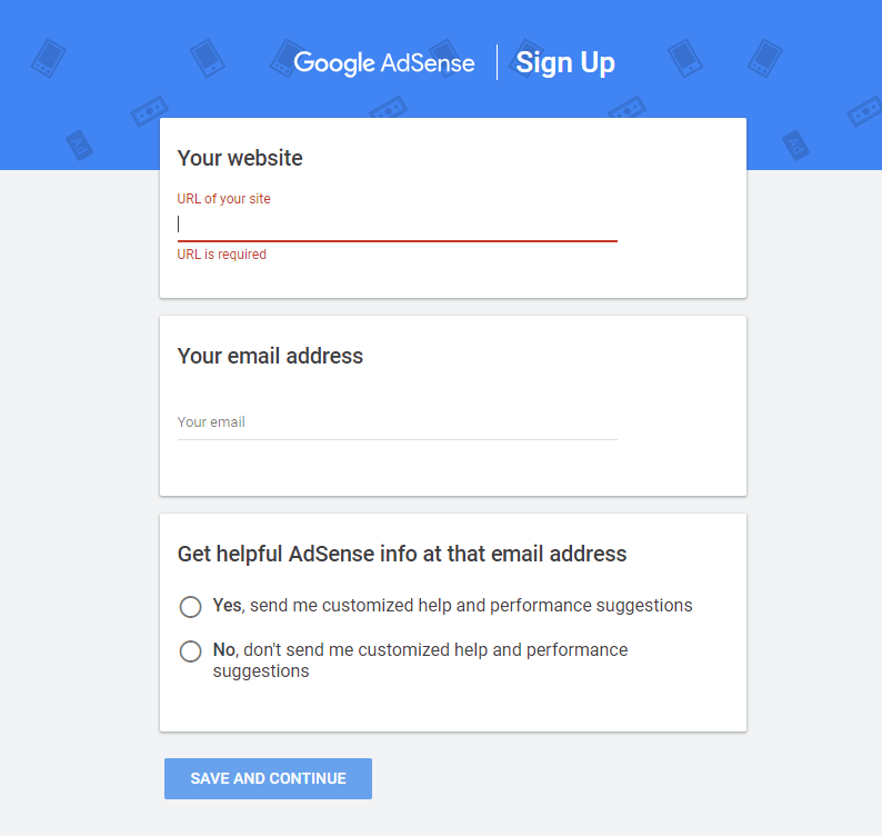 how to register on google adsense account