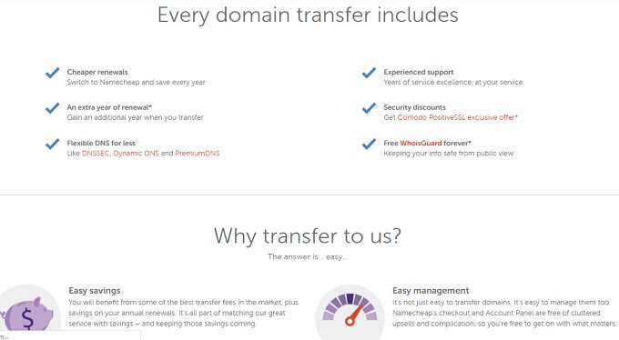 transferring website